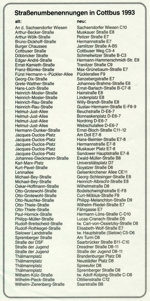 1993 - Cottbus, Straßenumbenennungen.jpg