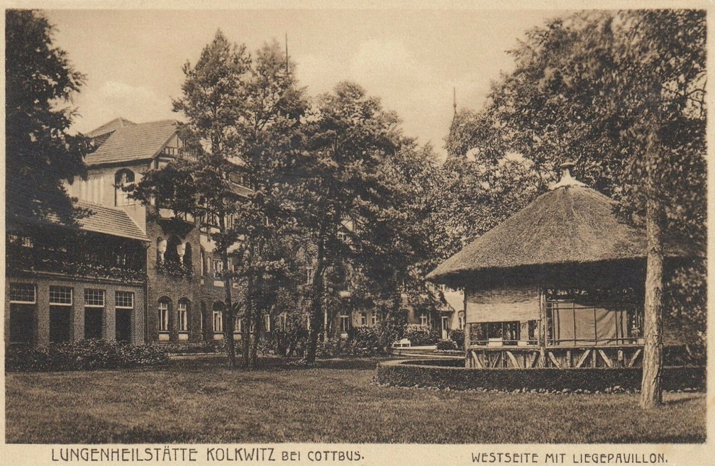 AK Kolkwitz bei Cottbus mit Lungenheilstätte, wurde 1928 verschickt.jpg