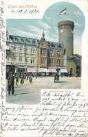 0000013 - AK Cottbus - Spremberger Turm, Gruss aus Cottbus (1900)