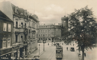 0000032 - AK Cottbus - Kaiser-Wilhelm-Platz_Blick in die Spremberger Straße